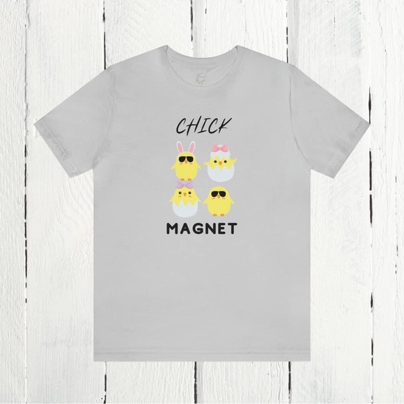EASTER | Unisex | Adult L & XL | Chick magnet tshirt - Picture 1 of 1